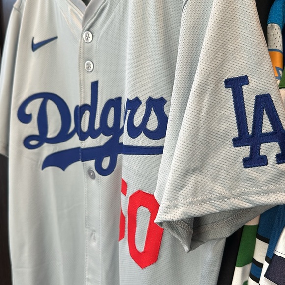 Mookie Betts Los Angeles Dodgers Nike Alternate Elite Authentic Jersey - Gray - Picture 3 of 6